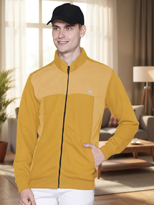 men color block long sleeve regular fit casual jacket - 22142429 - Standard Image - 0