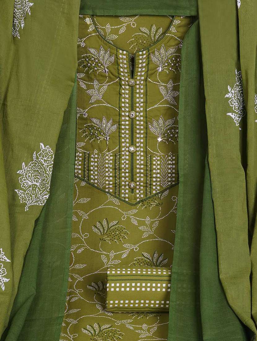 Women Printed Unstitched Suit Set - 22142479 -  Standard Image - 3