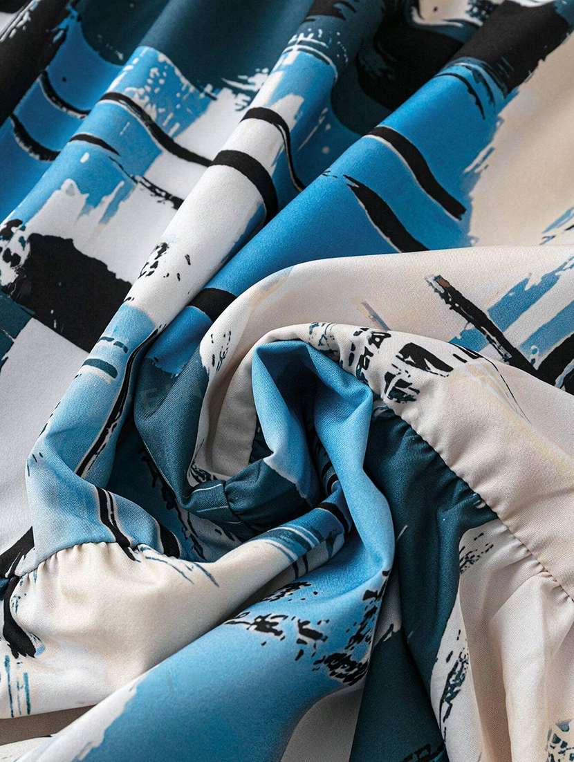 women printed short sleeve a-line dress - 22142588 -  Standard Image - 3