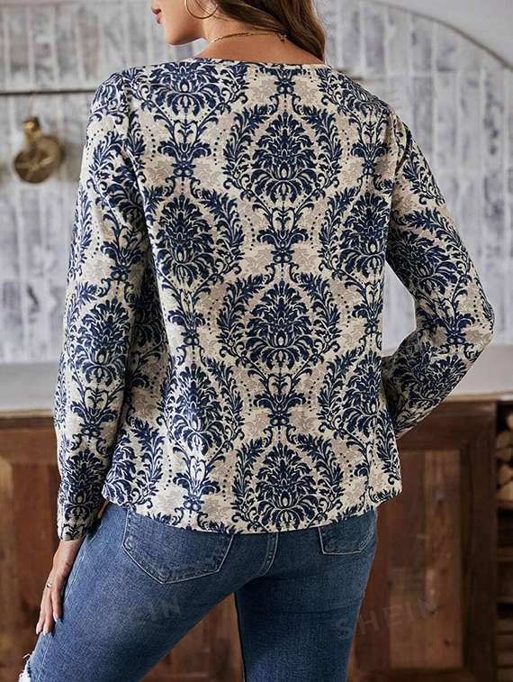 women printed long sleeve regular top - 22142603 -  Standard Image - 3