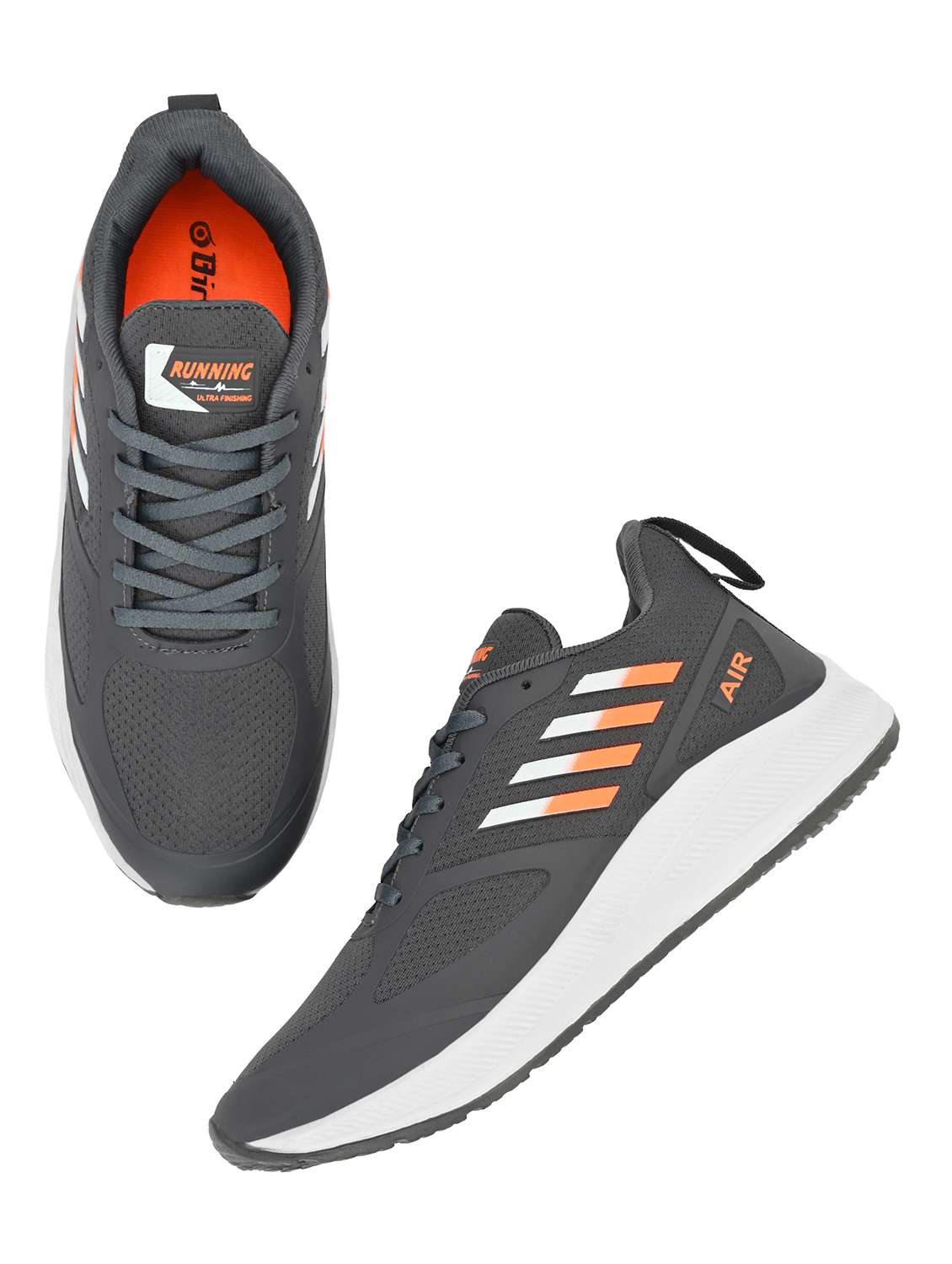 men grey lace up sport shoe - 22142707 -  Standard Image - 3