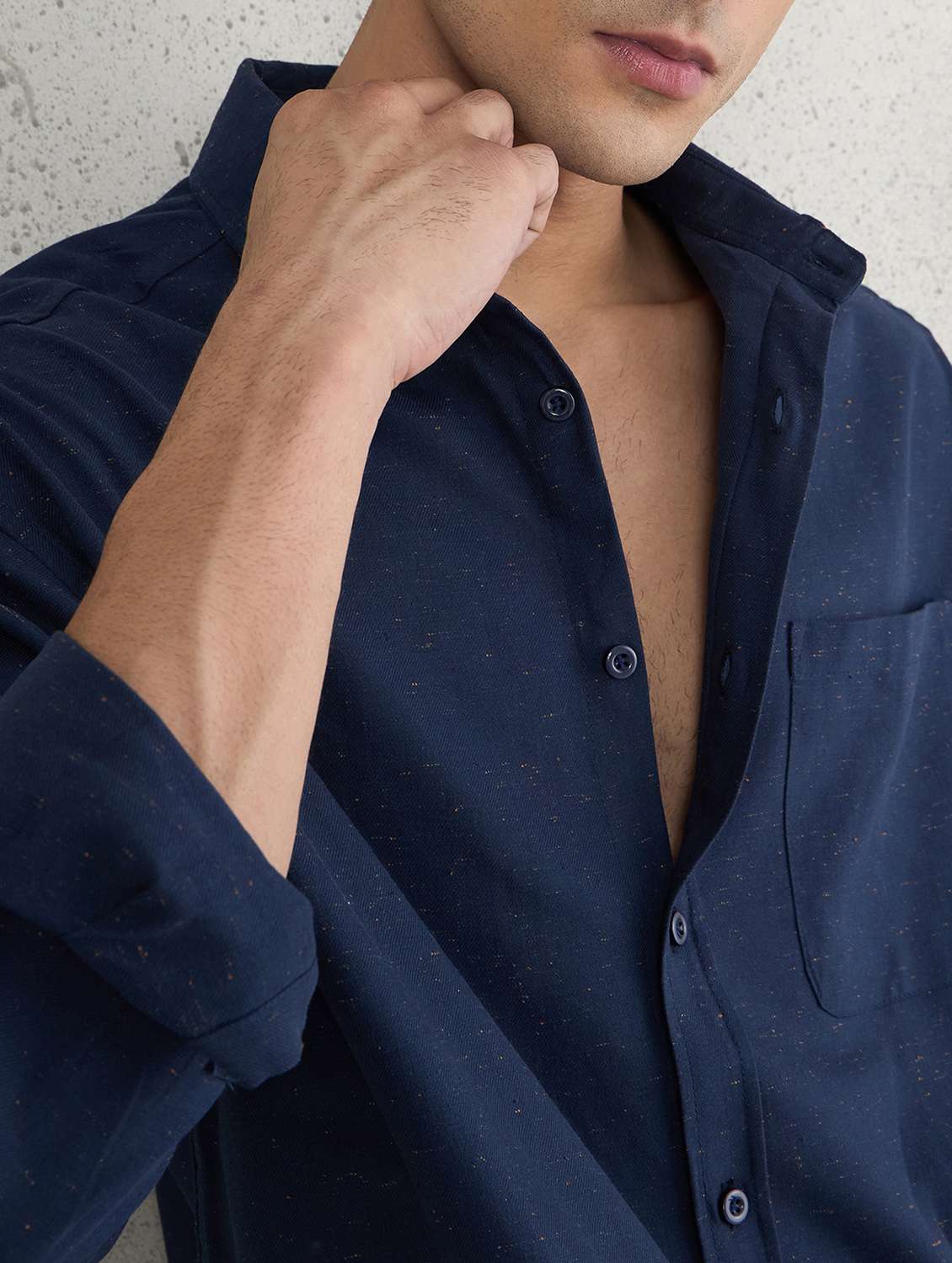 men self design long sleeve oversized casual shirt - 22142717 -  Standard Image - 5