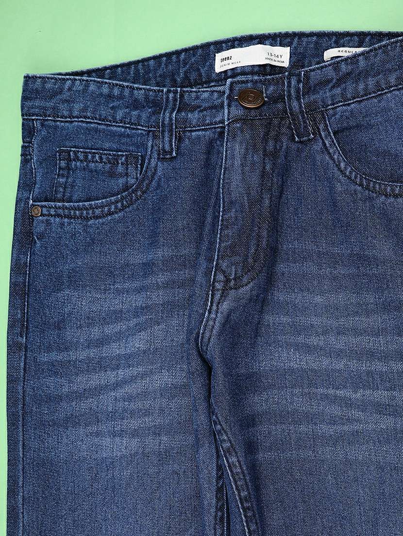 boys solid mid rise slim fit jean - 22142728 -  Standard Image - 3