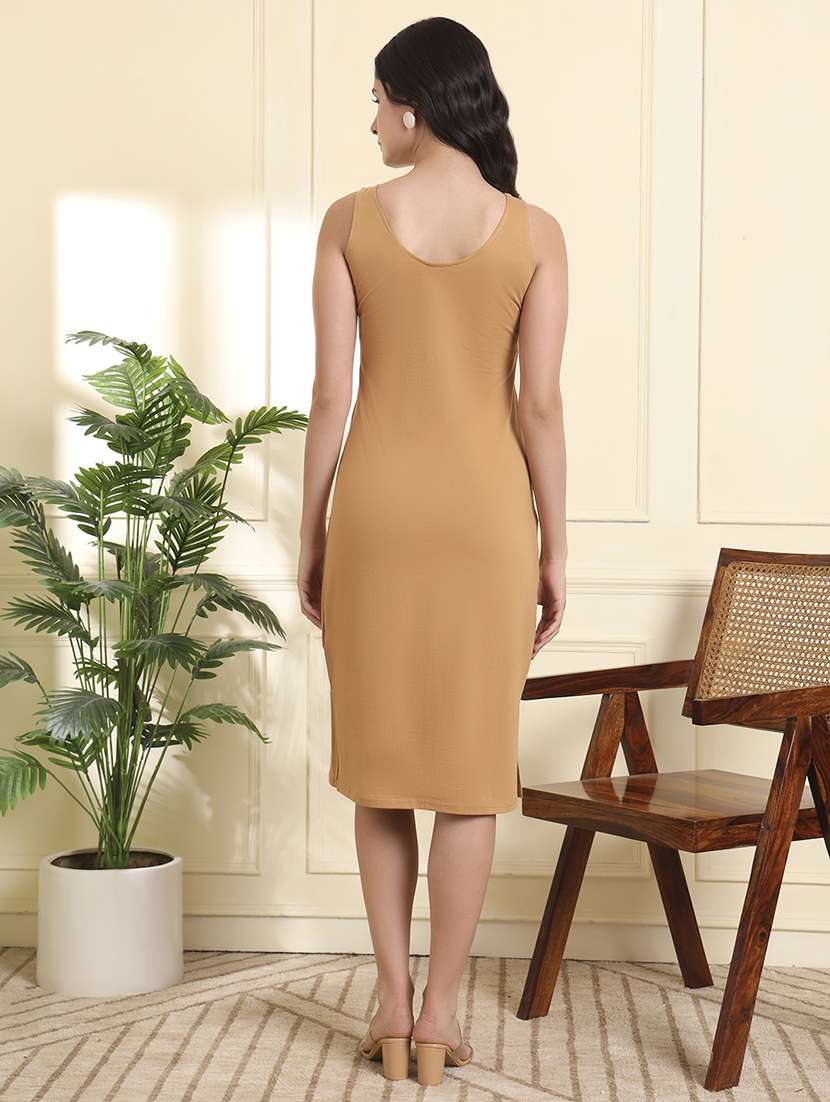 women solid sleeveless bodycon dress - 22142729 - Standard Image - 5
