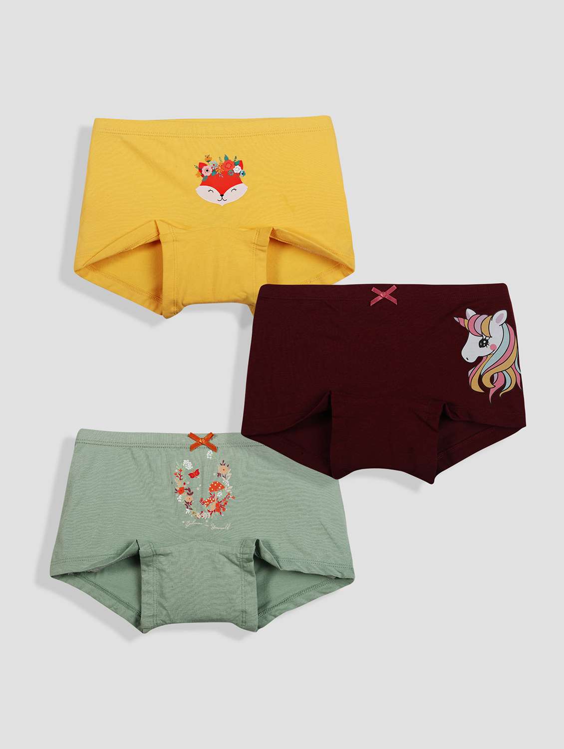 girls pack of 3 printed mid rise bloomer - 22142733 -  Standard Image - 5