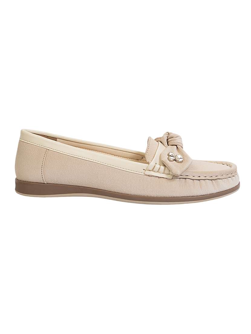 women beige slip on loafer - 22142746 - Standard Image - 3