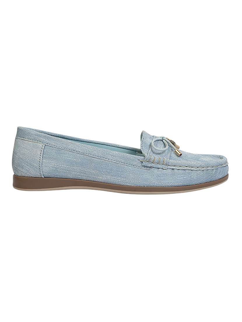 women blue slip on loafer - 22142749 - Standard Image - 3