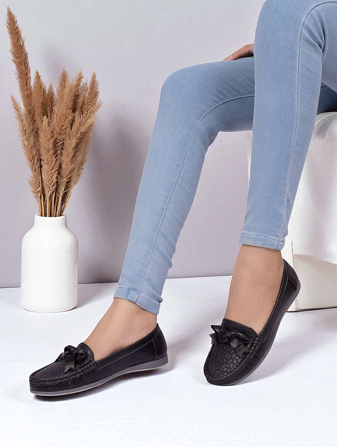 women black slip on loafer - 22142750 - Zoom Image - 0