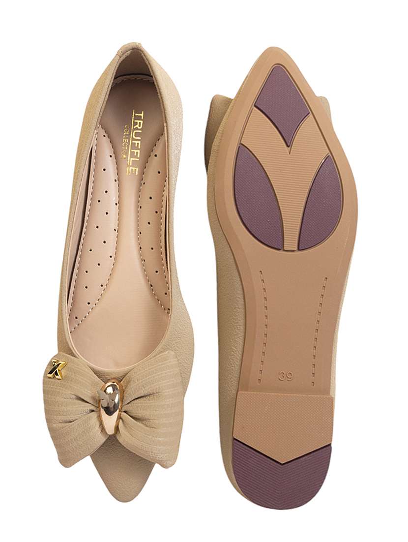 women beige slip on ballerina - 22142752 - Standard Image - 5