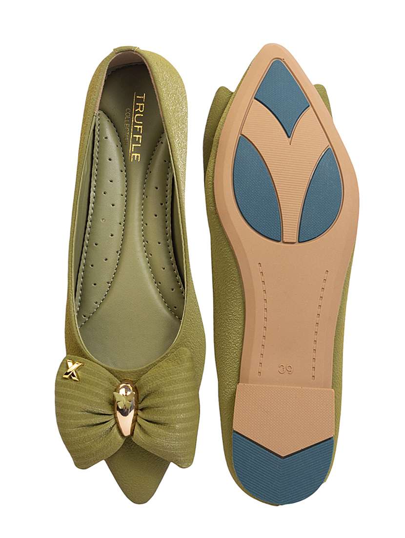 women olive slip on ballerina - 22142754 - Standard Image - 5