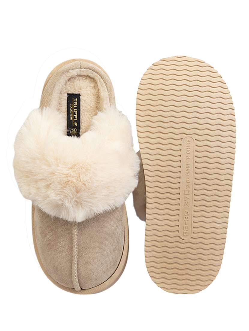 women beige winterwear slipper - 22142759 - Standard Image - 5