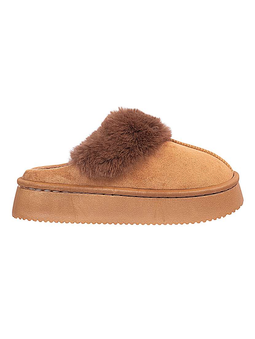 women brown winterwear slipper - 22142761 - Standard Image - 3