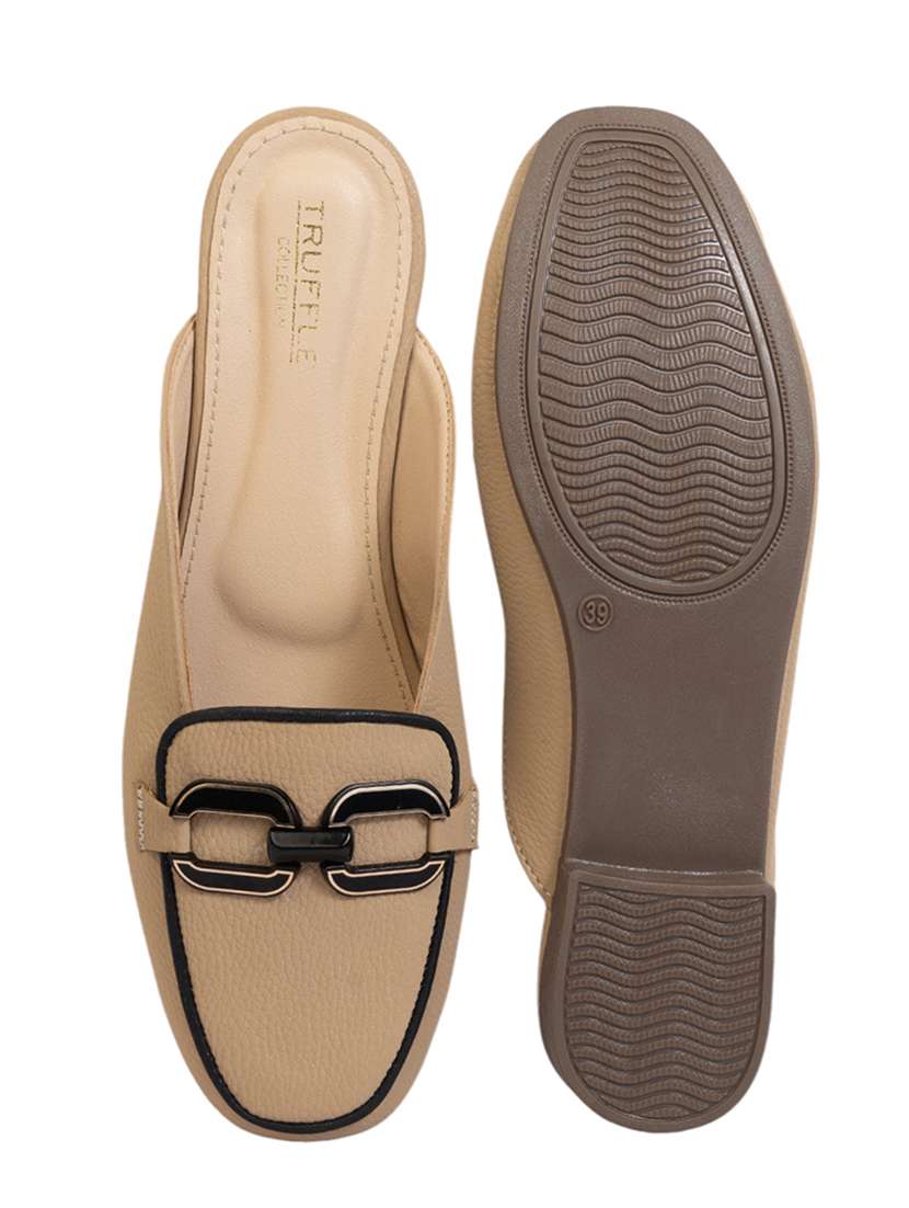 women beige slip on mule - 22142763 -  Standard Image - 5