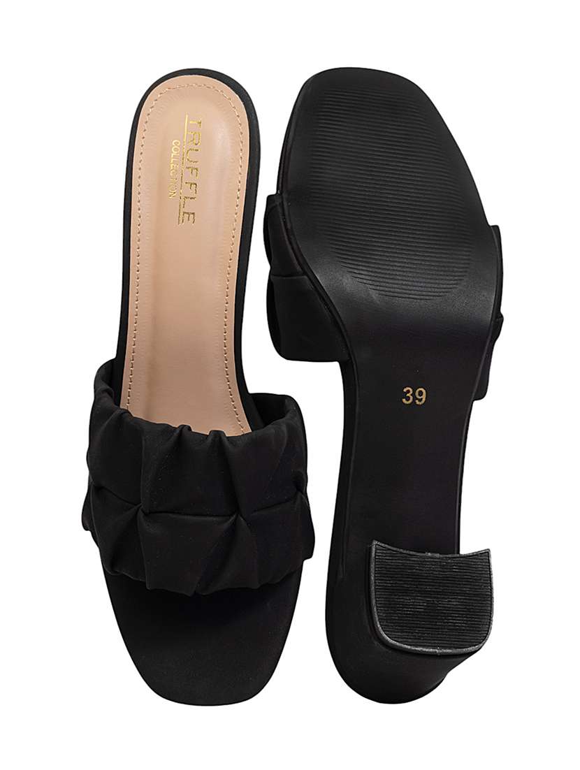 women black slip on sandal - 22142766 - Standard Image - 5