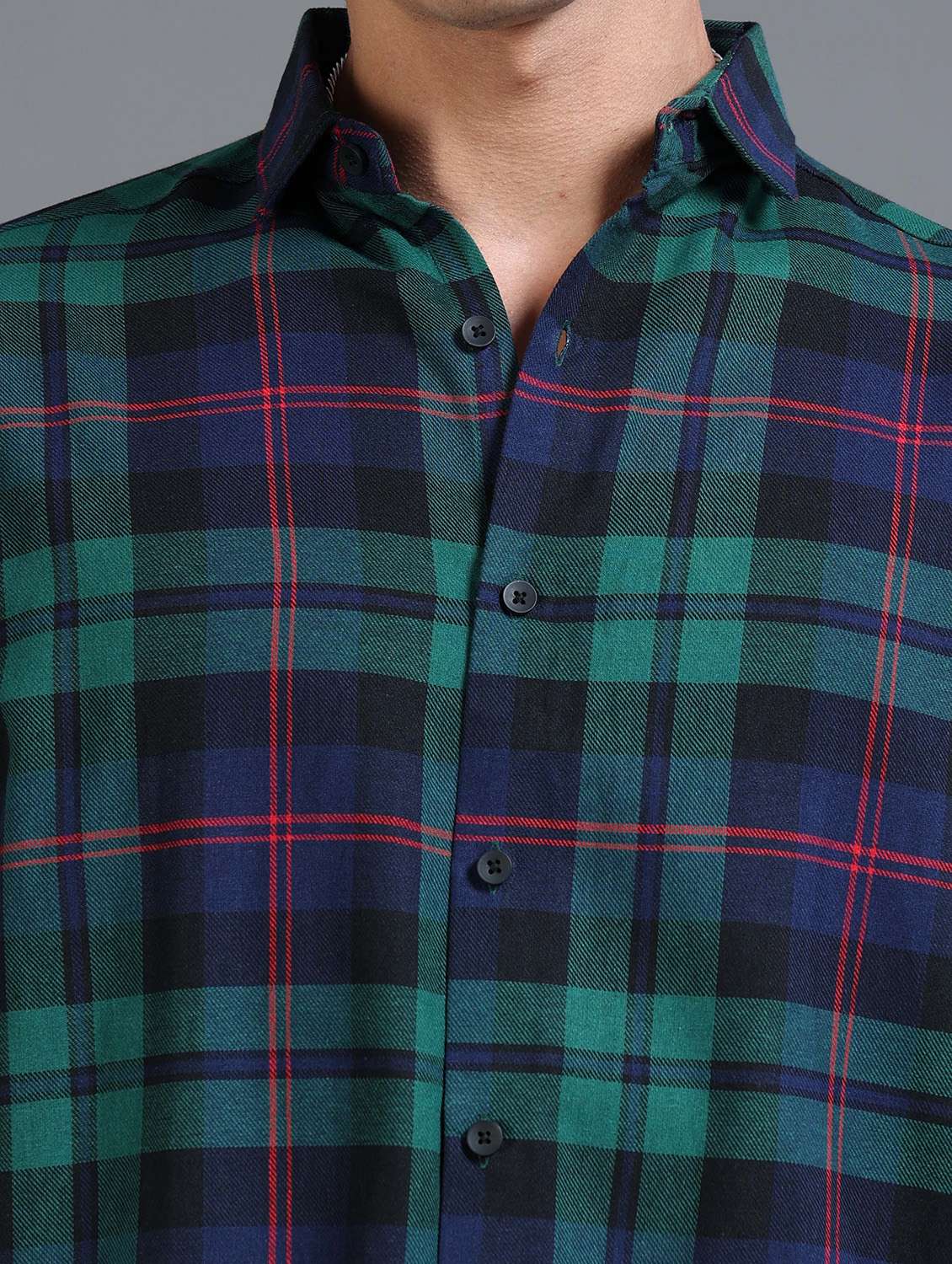men checkered short sleeve oversized casual shirt - 22142771 - Standard Image - 5