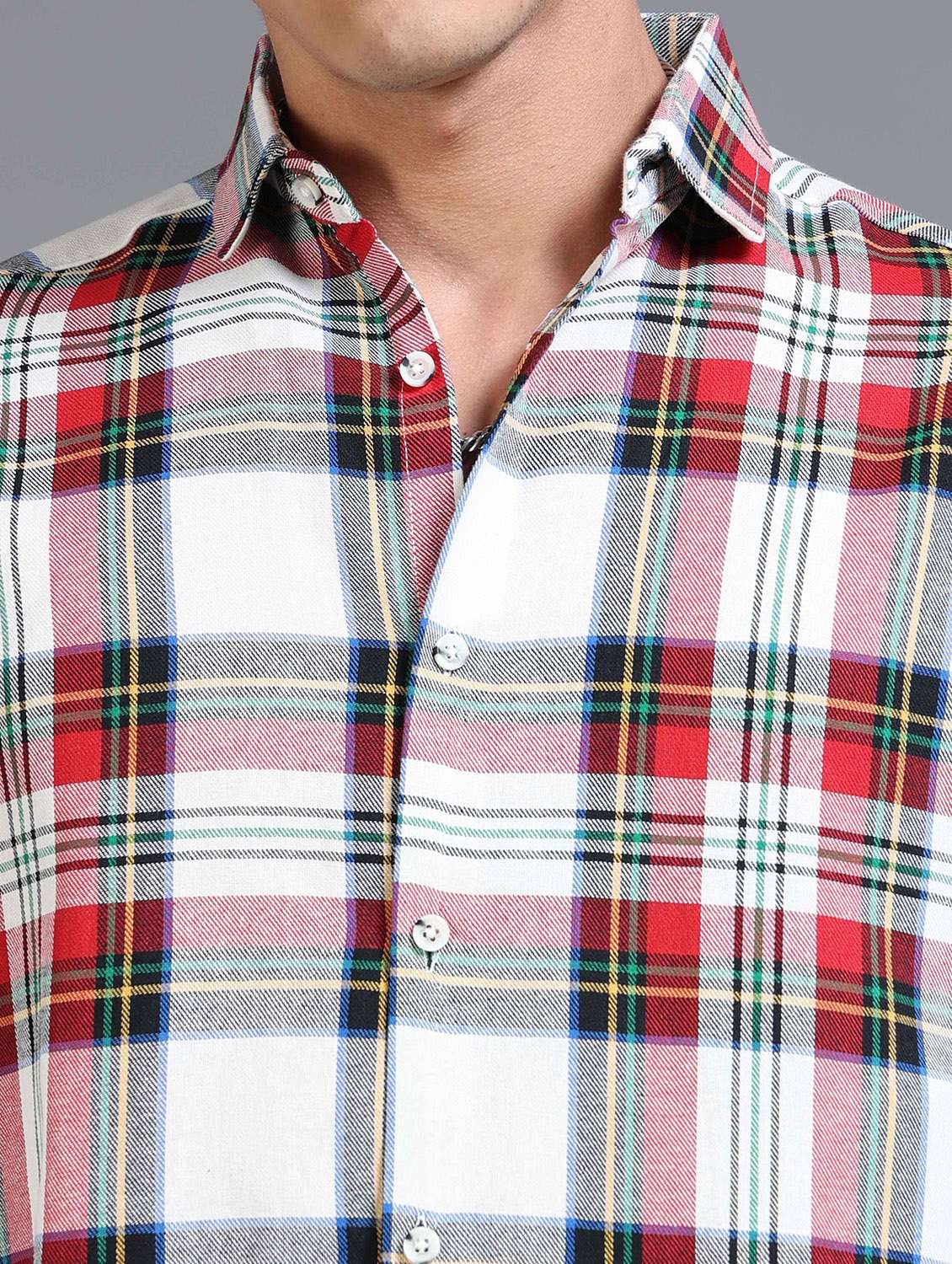 men checkered short sleeve oversized casual shirt - 22142773 - Standard Image - 5