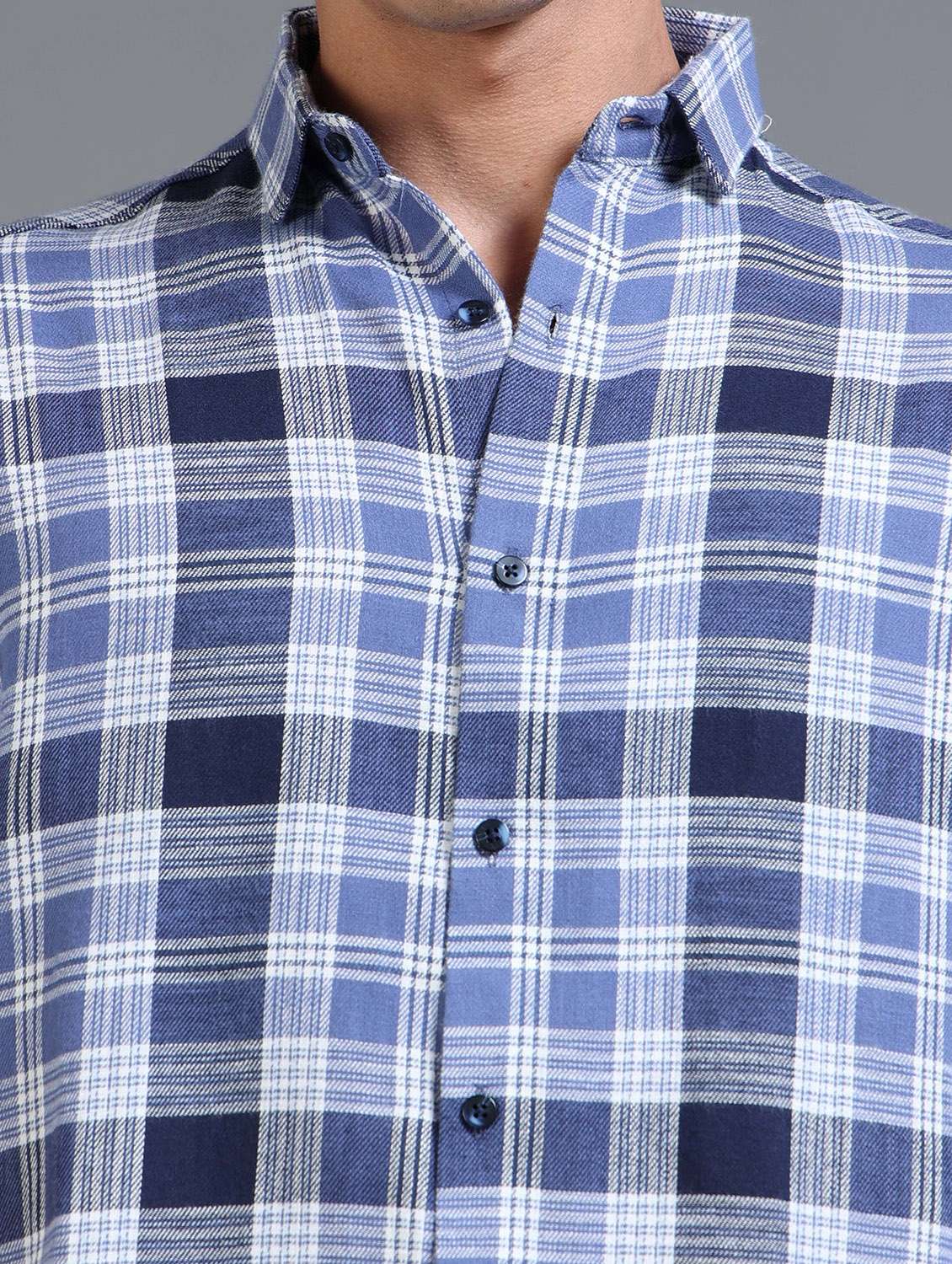 men checkered short sleeve oversized casual shirt - 22142774 - Standard Image - 5