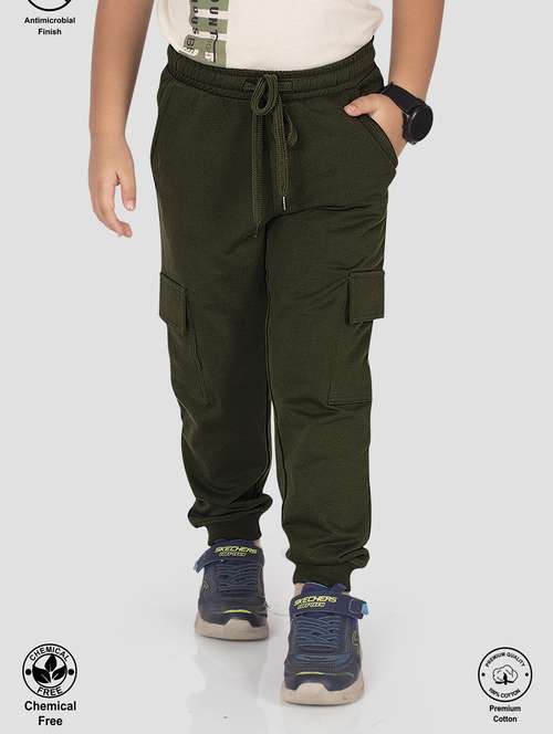 boys solid mid rise jogger - 22142782 -  Standard Image - 0
