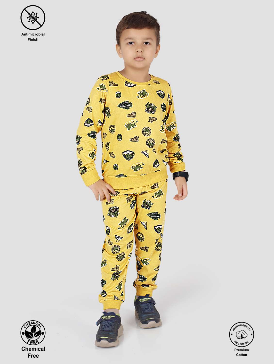 boys printed long sleeve co-ord set