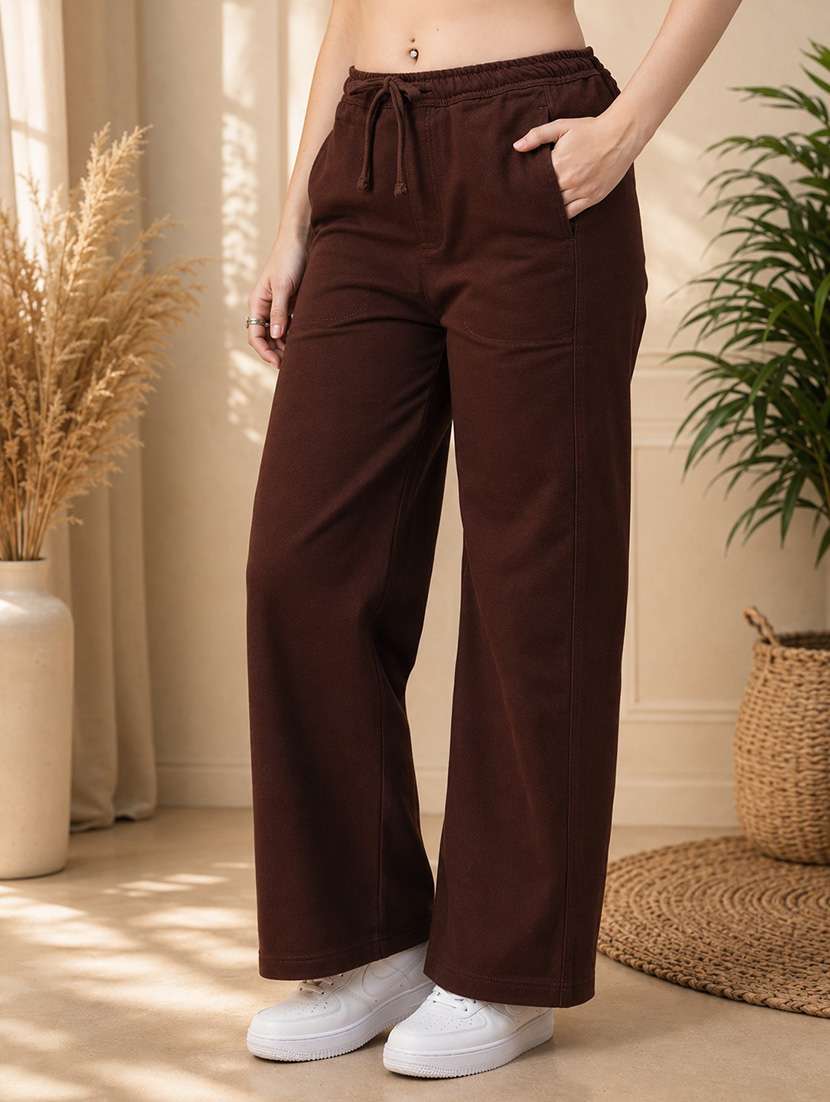 women solid mid rise wide leg jeans - 22142900 -  Standard Image - 5