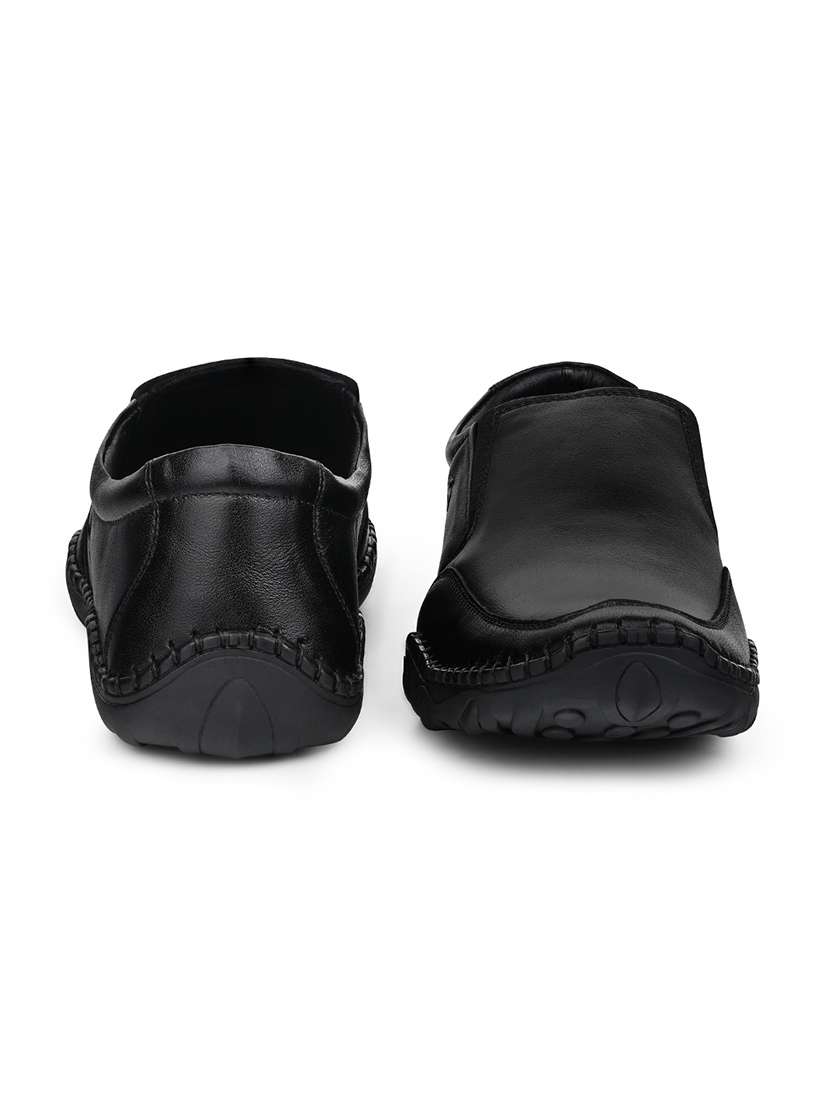 men black slip on formal shoes - 22142902 -  Standard Image - 5