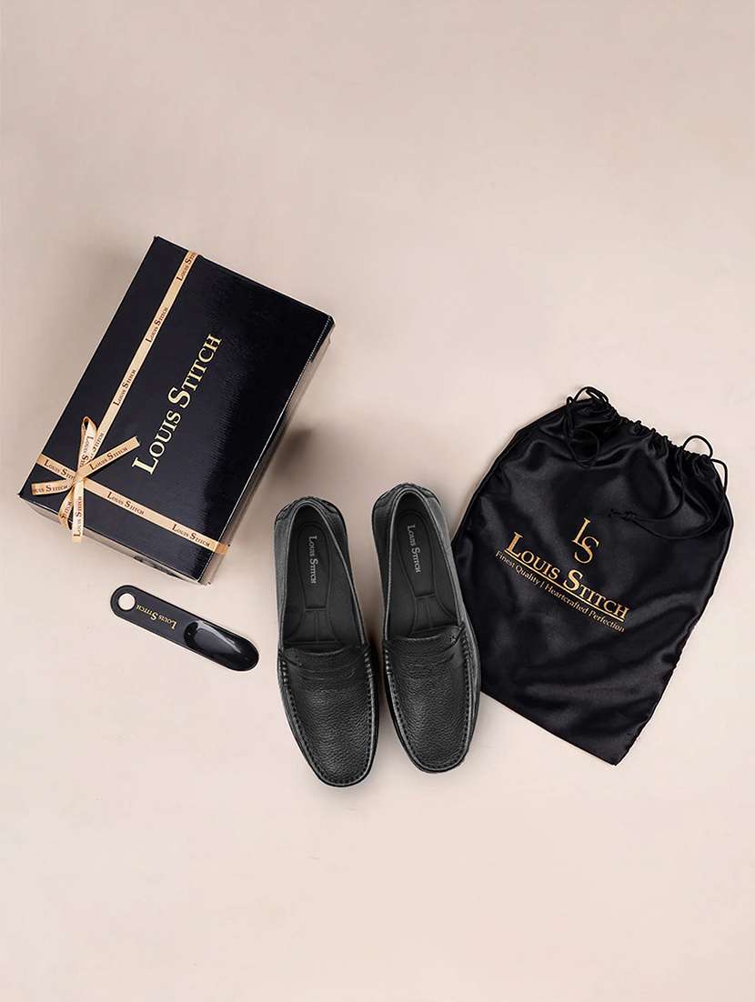 men black slip on loafer - 22142906 -  Standard Image - 3