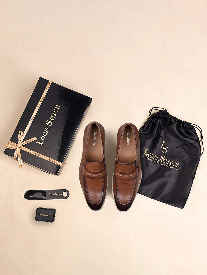 men tan slip on loafer - 22142910 -  Standard Image - 3