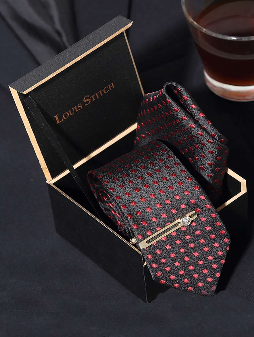 men silk necktie accessory gift set