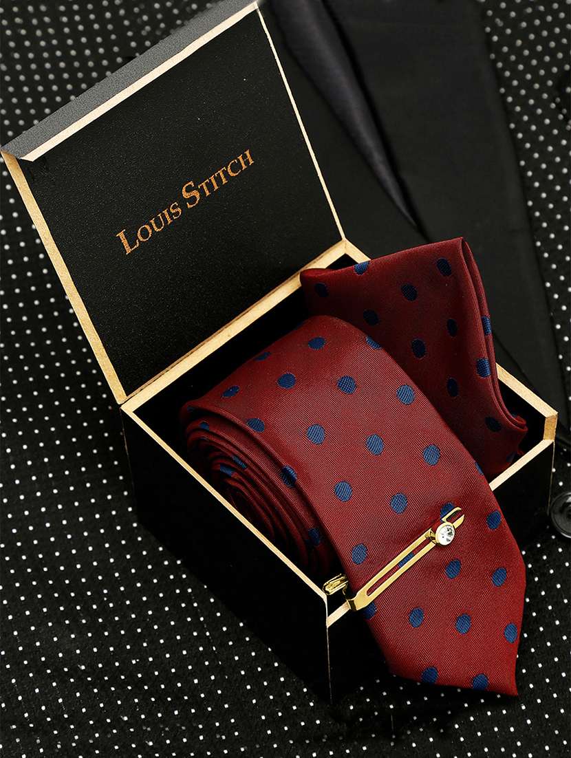 men silk necktie accessory gift set