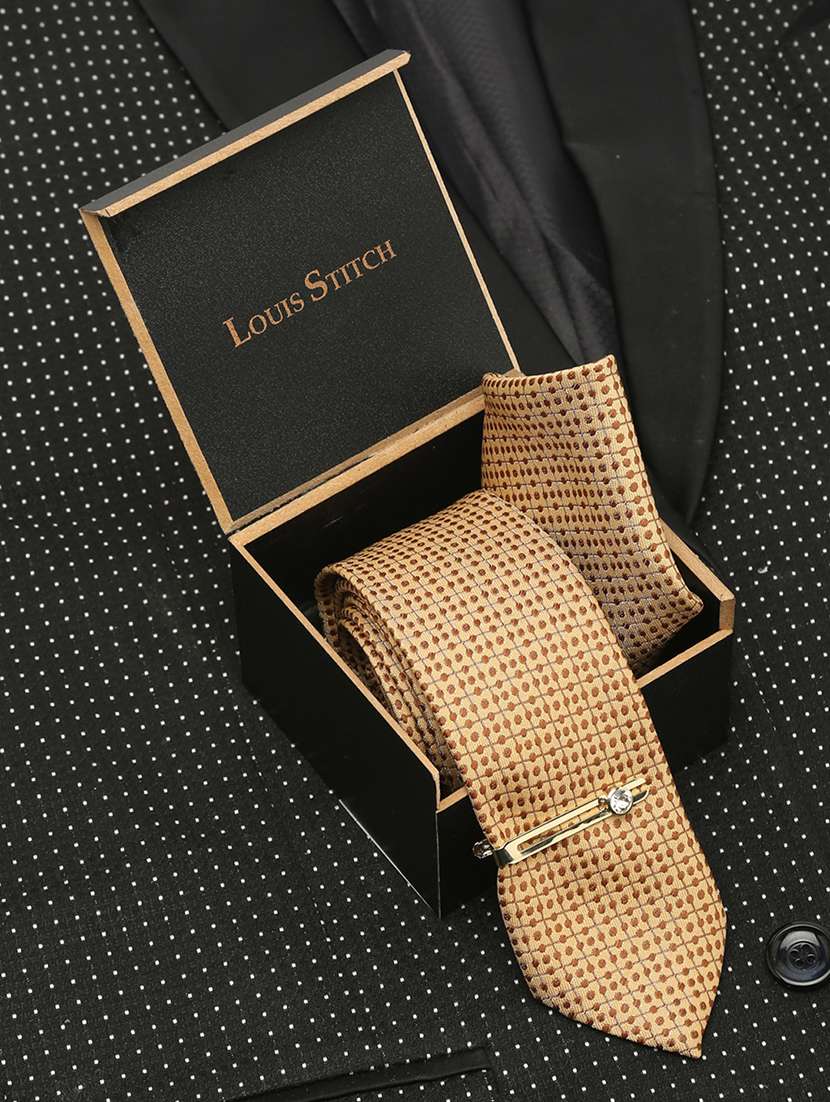 men silk necktie accessory gift set