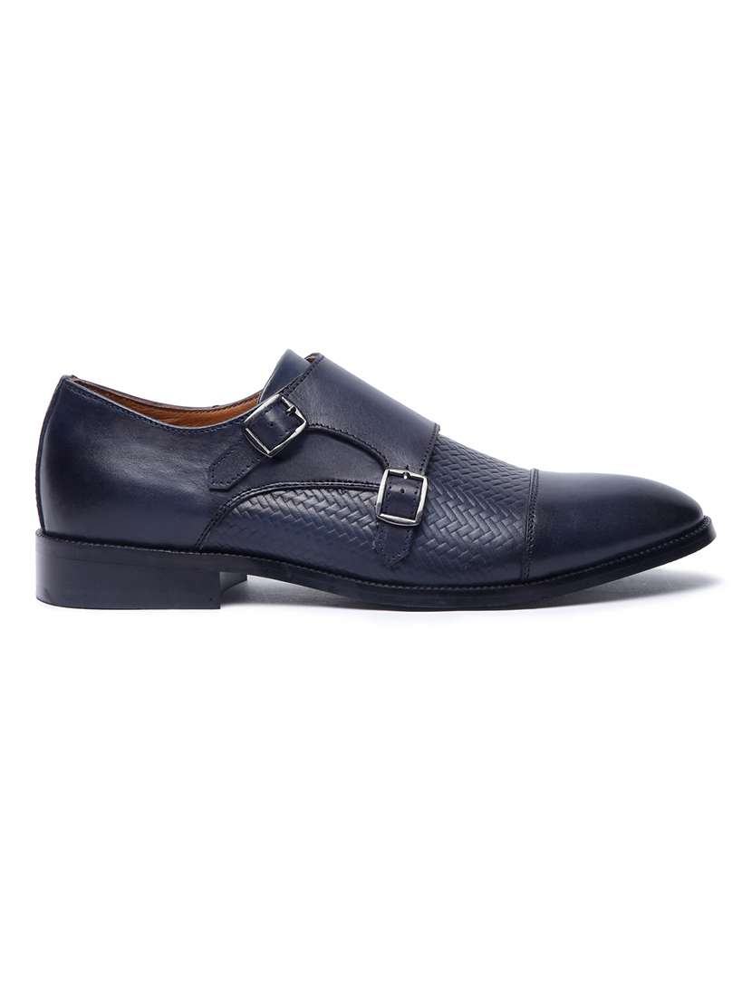men blue slip on monk strap - 22142938 -  Standard Image - 3