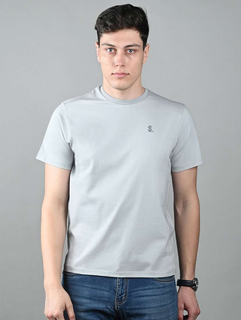 men solid short sleeve regular fit t-shirt - 22142947 -  Zoom Image - 0