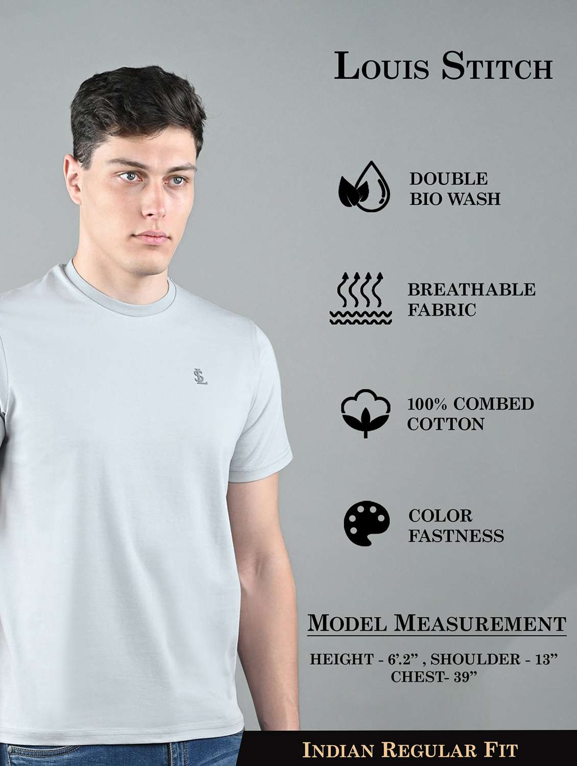 men solid short sleeve regular fit t-shirt - 22142947 -  Standard Image - 3