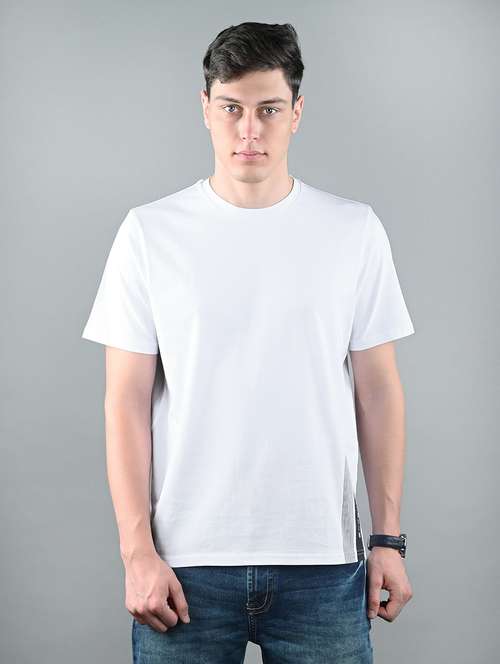 men solid short sleeve regular fit t-shirt - 22142950 - Standard Image - 0