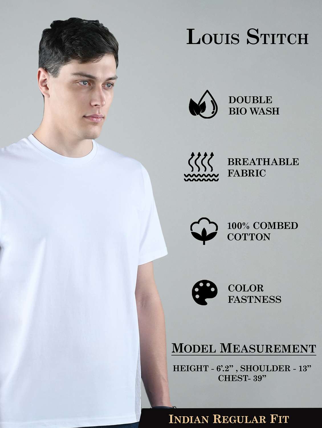 men solid short sleeve regular fit t-shirt - 22142950 - Standard Image - 3