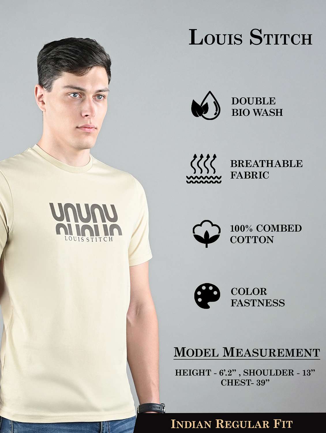 men printed short sleeve regular fit t-shirt - 22142953 - Standard Image - 3