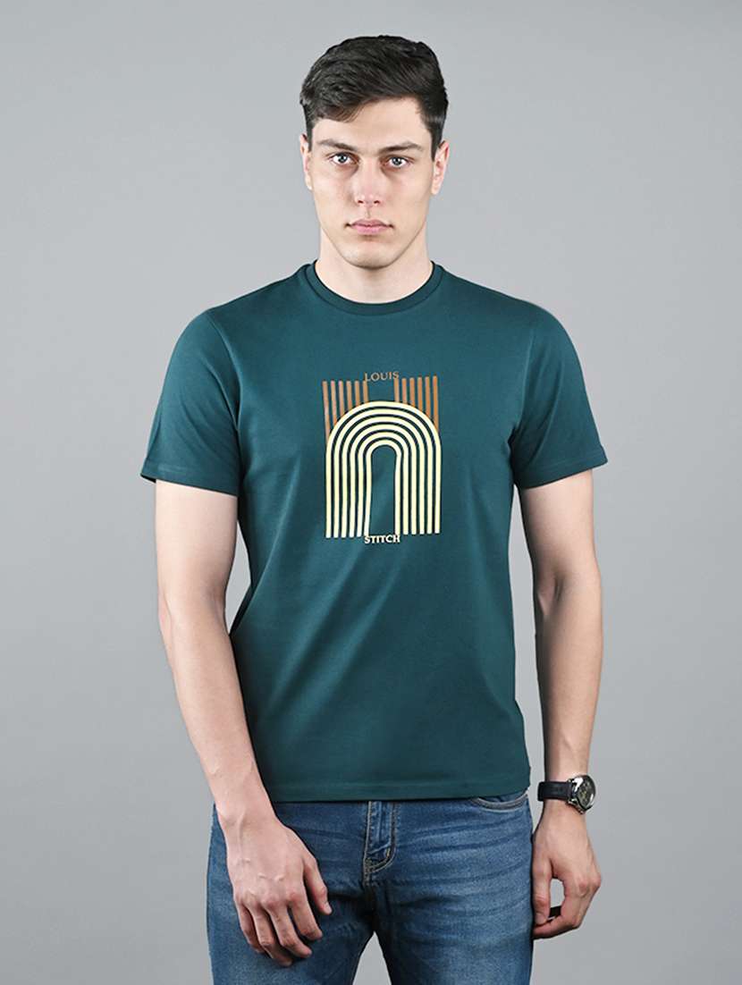 men printed short sleeve regular fit t-shirt