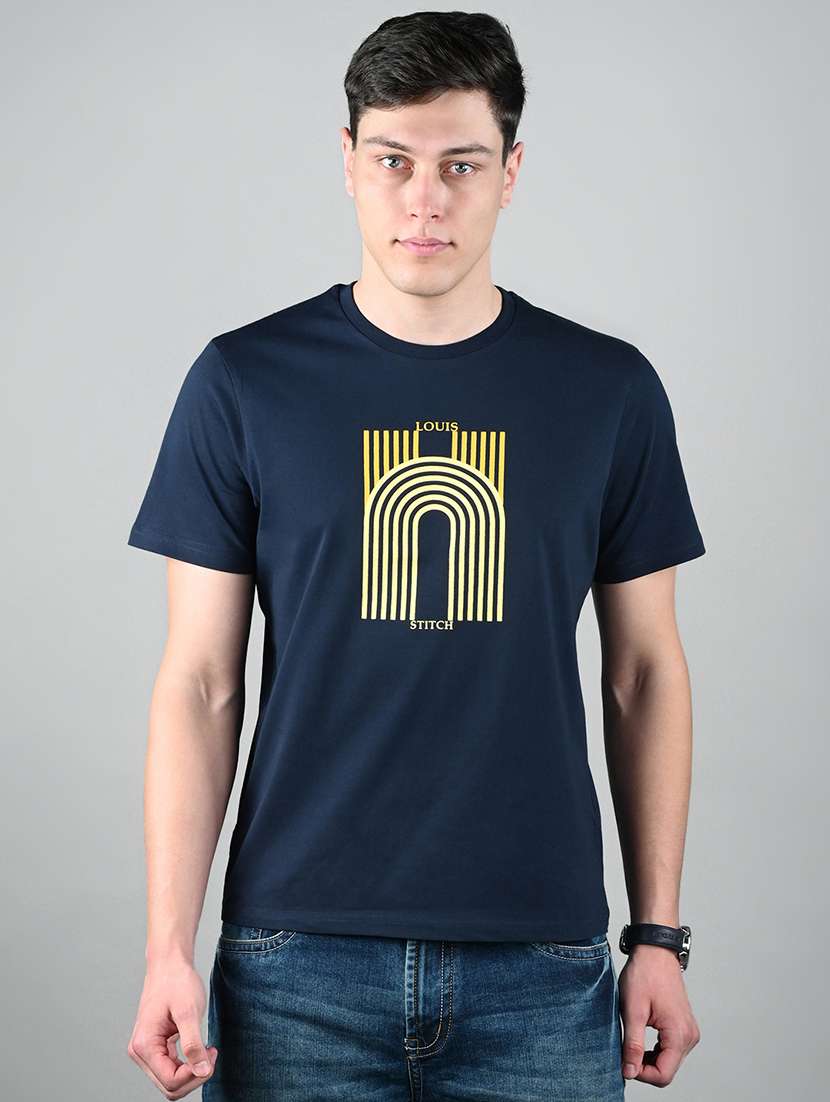 men printed short sleeve regular fit t-shirt