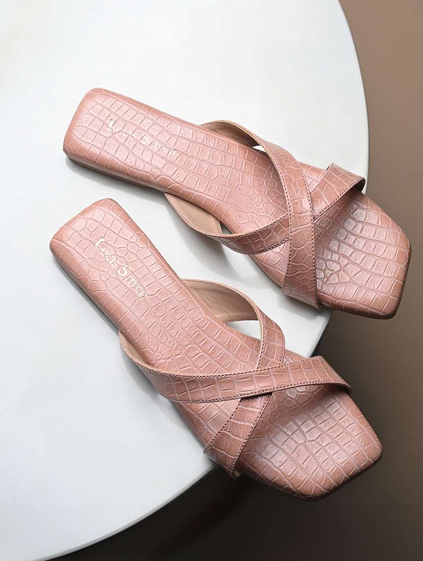 women nude slip on sandal