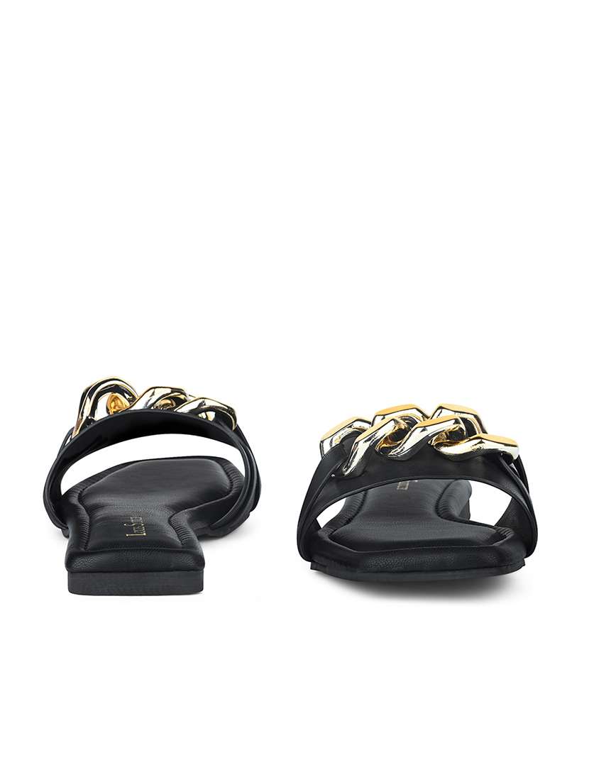 women black slip on sandal - 22142959 -  Standard Image - 3