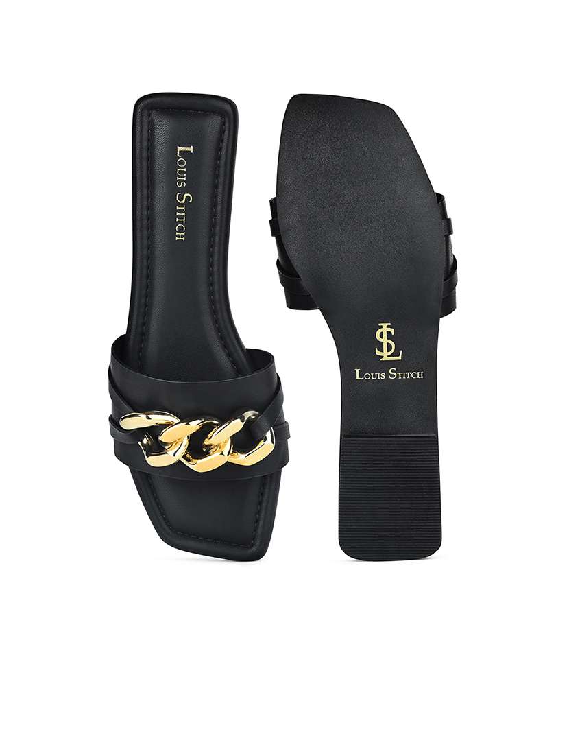 women black slip on sandal - 22142959 -  Standard Image - 5