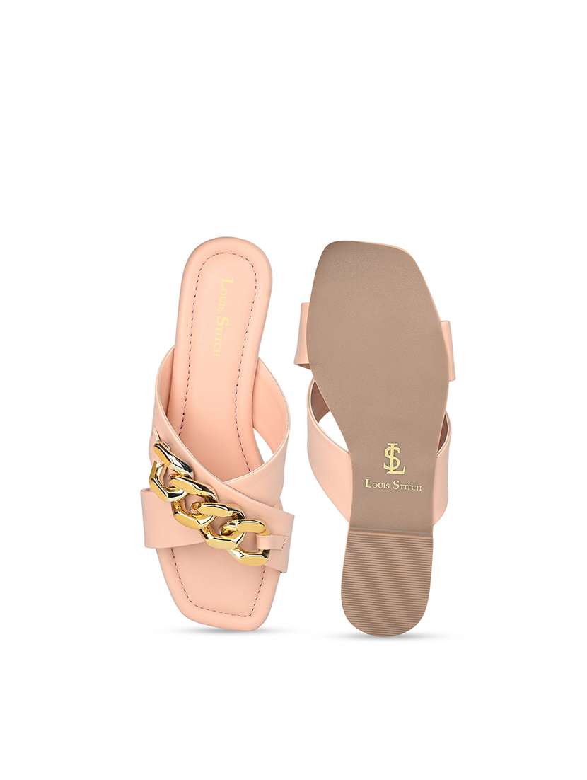 men peach slip on sandal - 22142960 -  Standard Image - 5