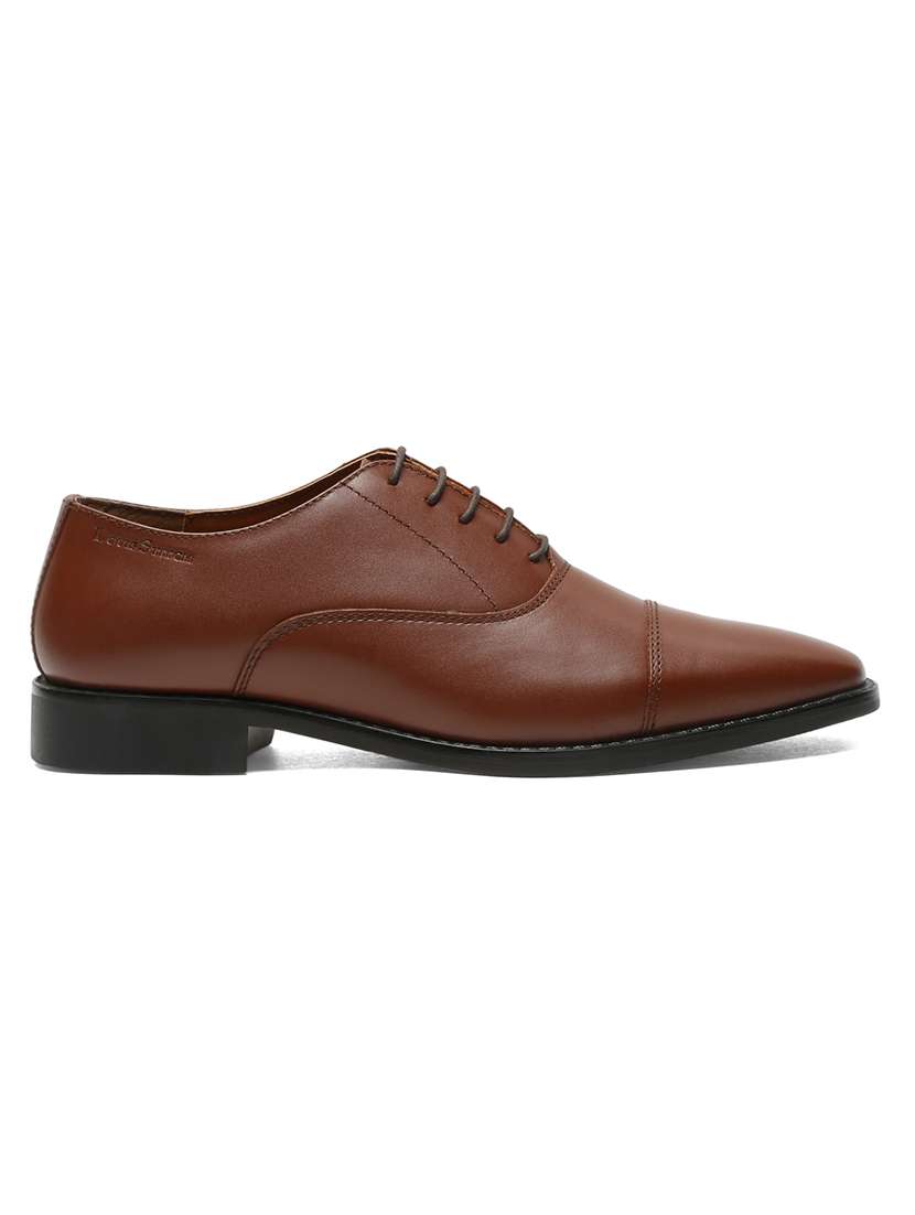 men tan lace-up oxford - 22142987 -  Standard Image - 3