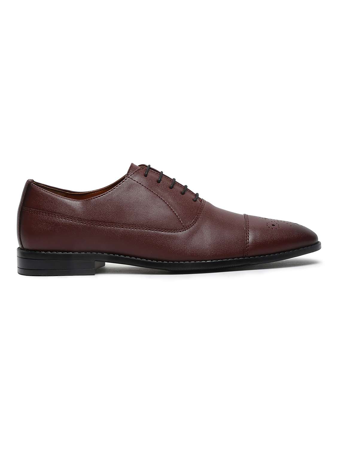 men maroon lace-up oxford - 22143008 -  Standard Image - 3