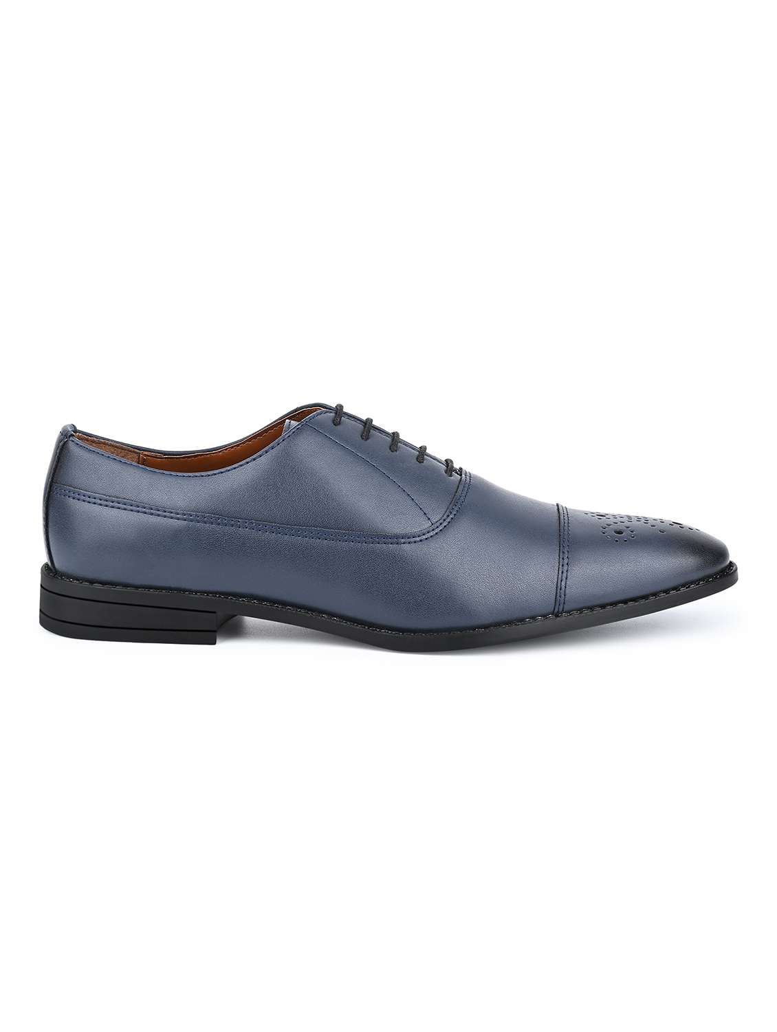 men navy blue lace-up oxford - 22143011 -  Standard Image - 3
