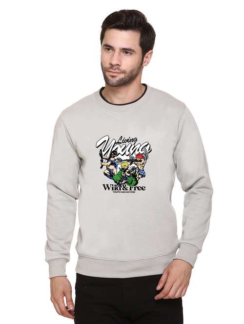 men front print long sleeve regular fit sweatshirt - 22143052 - Standard Image - 0
