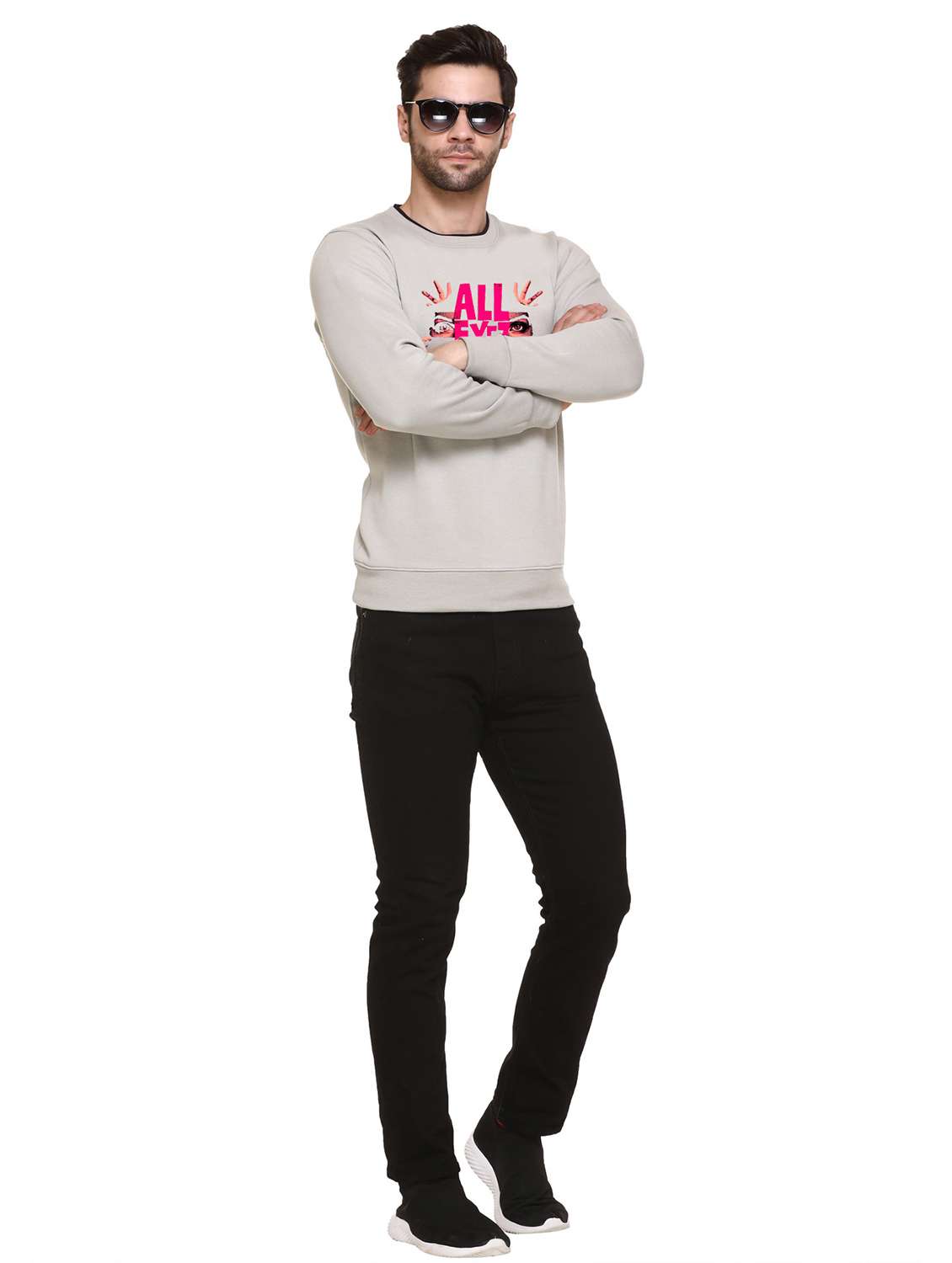 men front print long sleeve regular fit sweatshirt - 22143060 -  Standard Image - 3