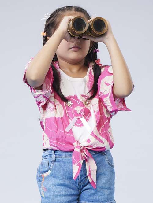 girls printed short sleeve shirt top - 22143126 - Standard Image - 0