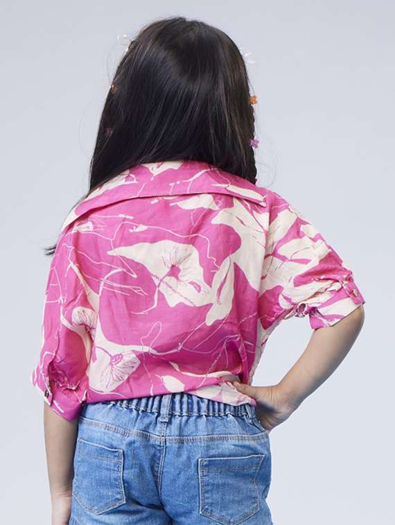 girls printed short sleeve shirt top - 22143126 - Standard Image - 3