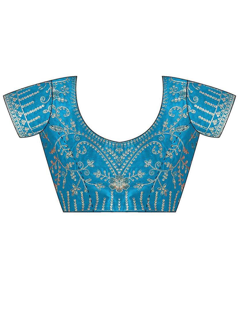 women bandhani printed saree with blouse - 22143166 -  Standard Image - 5